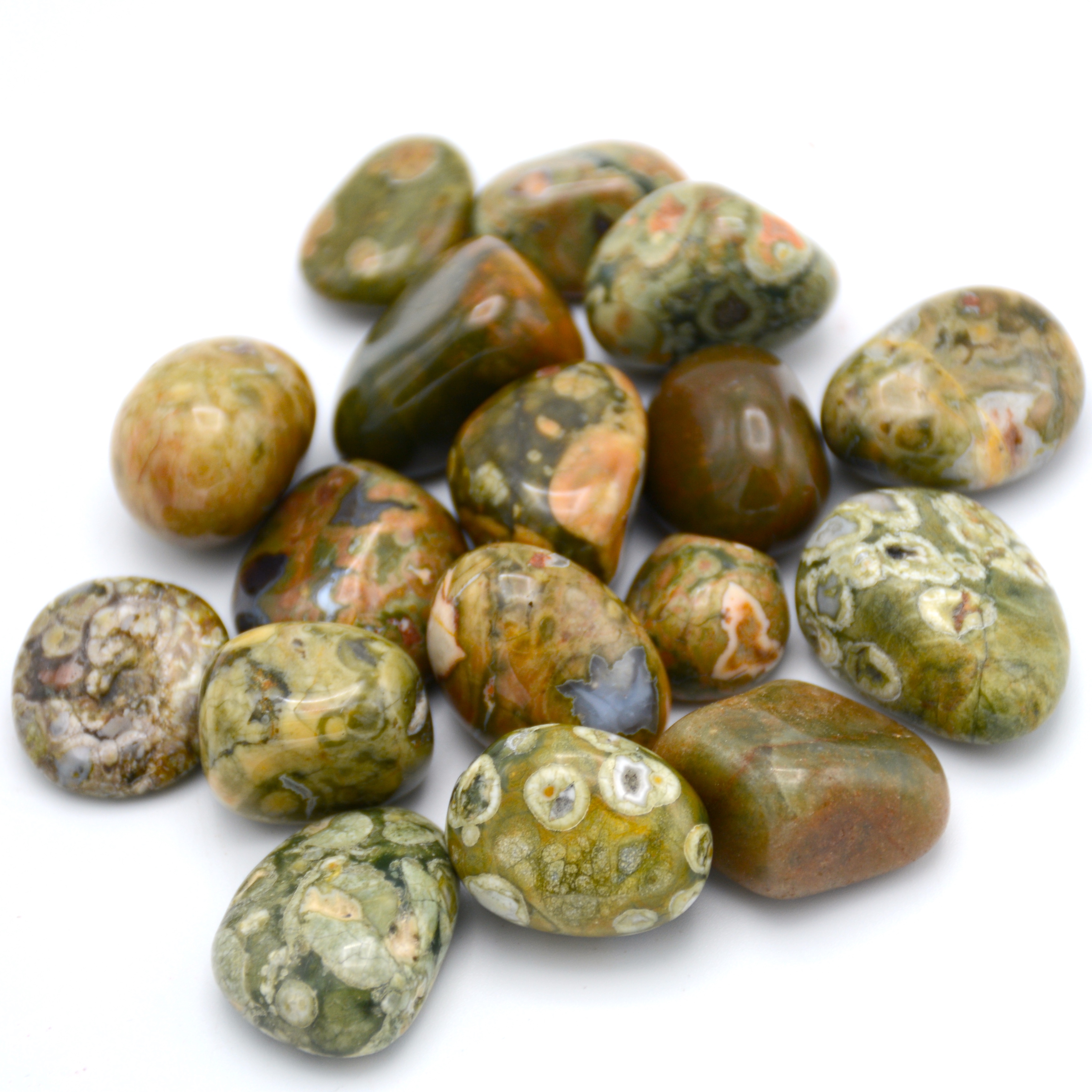 Tumbled Green Jasper (1oz = approximately 2 stones)